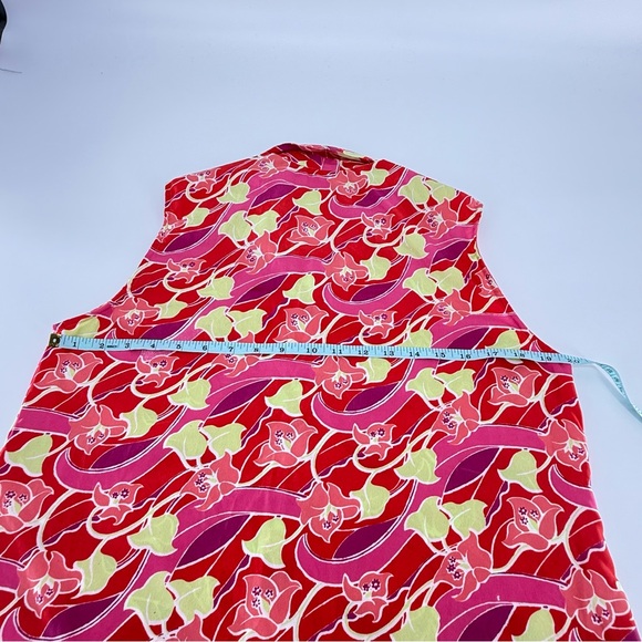 ModaPoda Vibrant Sleeveless Blouse with Floral Print - Picture 5 of 6
